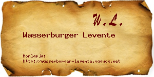 Wasserburger Levente névjegykártya